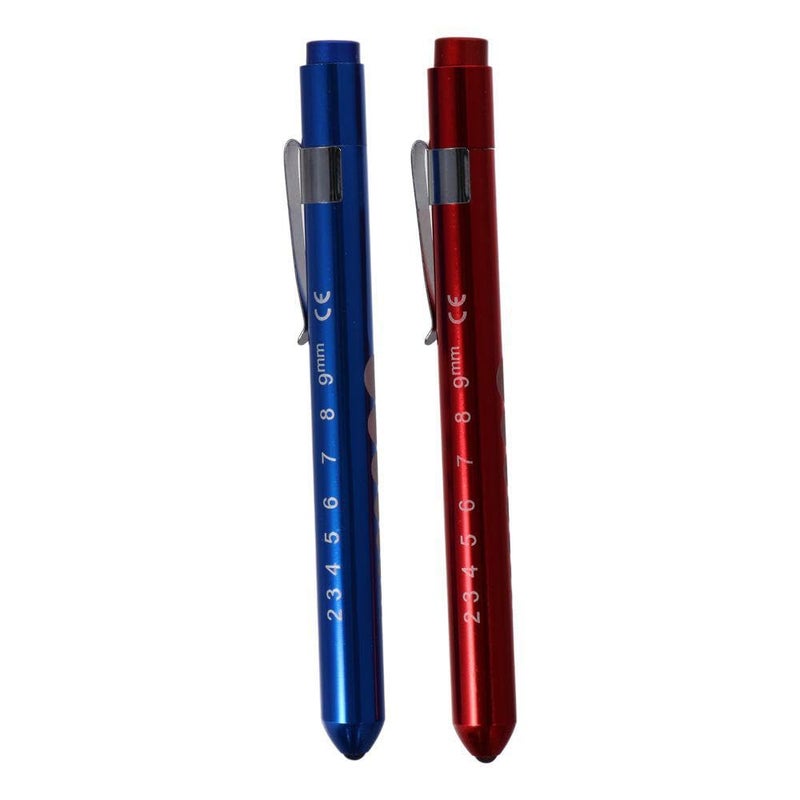 SHUATI Pupil Check Pen Light Red, Blue Professional White Light Medical Pen Light Lightweight LED Diagnostic Lamp Nurse Student Doctors(Red) - Image 4